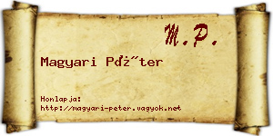 Magyari Péter névjegykártya