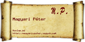 Magyari Péter névjegykártya