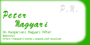 peter magyari business card